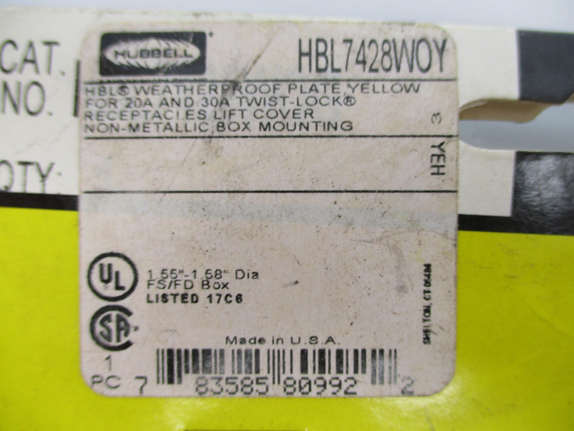 HUBBELL HBL7428WOY NSMP