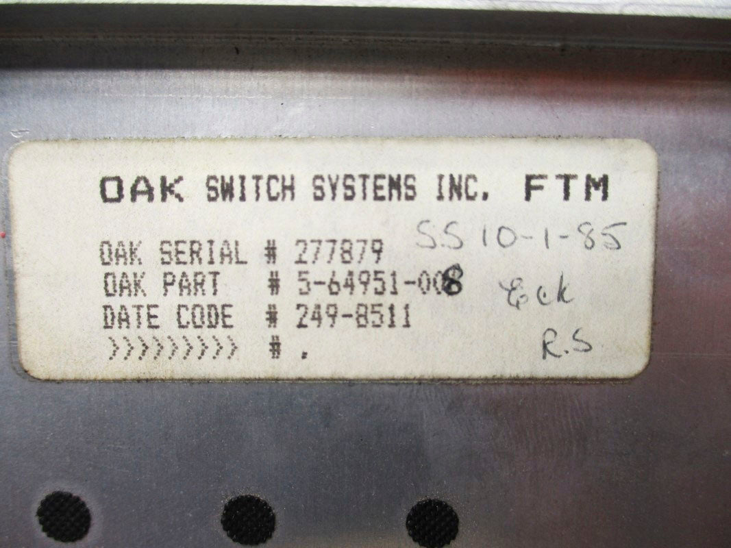 OAK SWITCH SYSTEMS 5-64951-008 NSNP