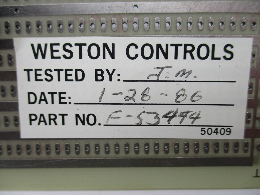 WESTON CONTROLS F-53444 UNMP