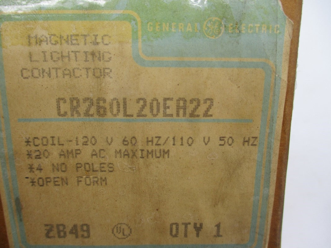 GENERAL ELECTRIC CR260L20EA22 110/120V 20A NSMP