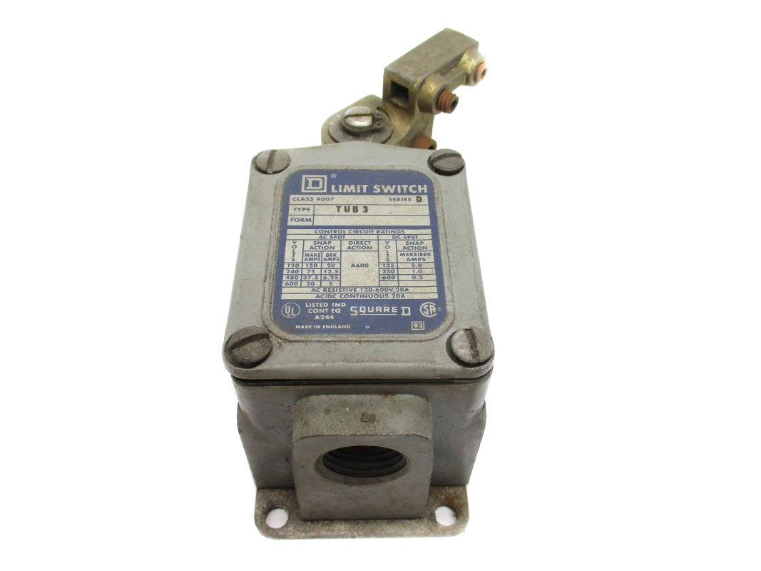 SQUARE D 9007TUB3 SER. D 600V 20A UNMP