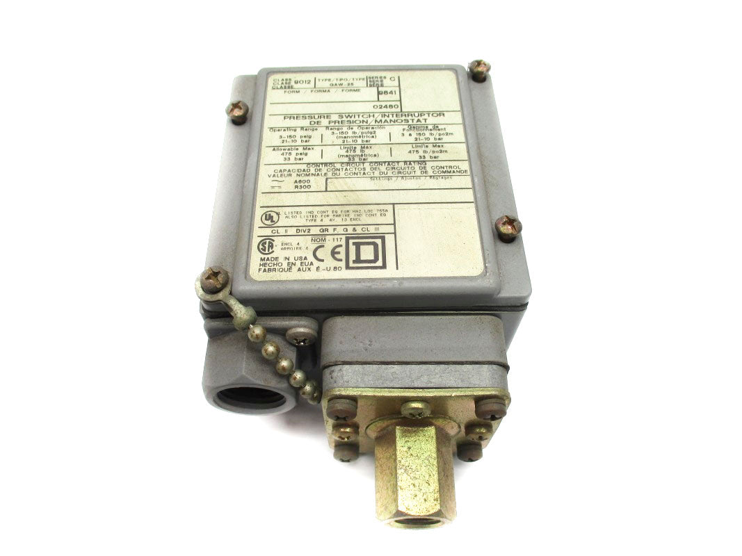 SQUARE D 9012GAW25 SER. C 475PSI UNMP