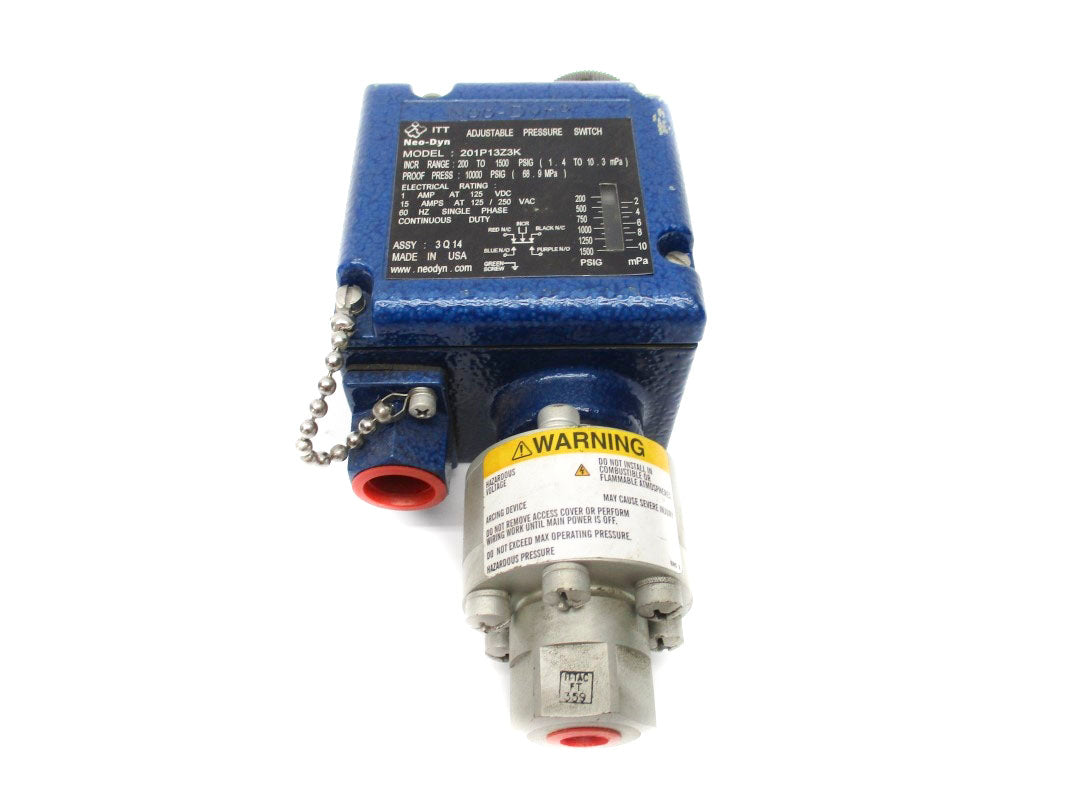 ITT 201P13Z3K 125/250VAC 15A 10000PSI NSNP
