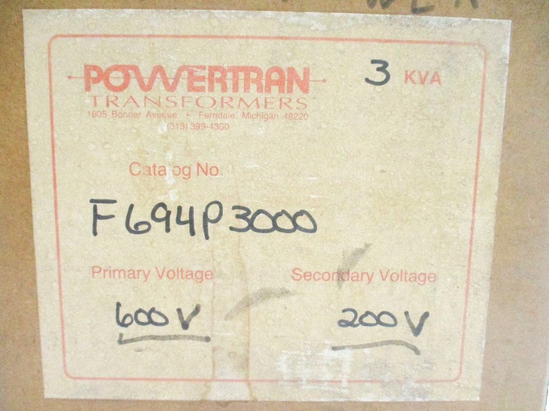 POWERTRAN F694P3000 600V 3KVA NSFS