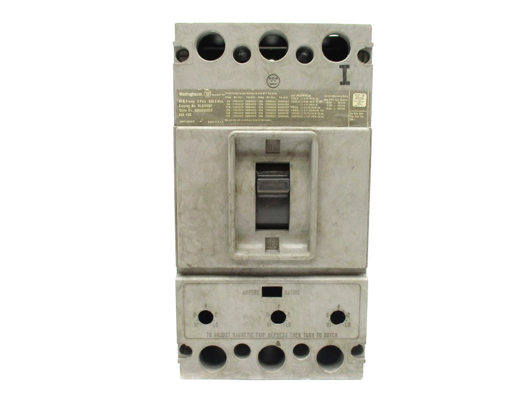 WESTINGHOUSE HLB3400F 600VAC 400A UNMP