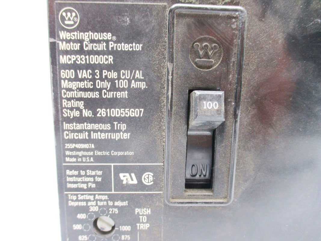 WESTINGHOUSE MCP331000CR 600VAC 100A UNMP