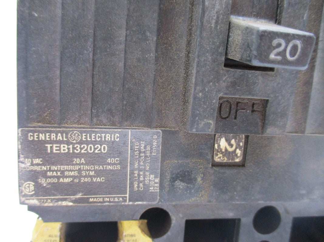 GENERAL ELECTRIC TEB132020 240VAC 20A UNMP