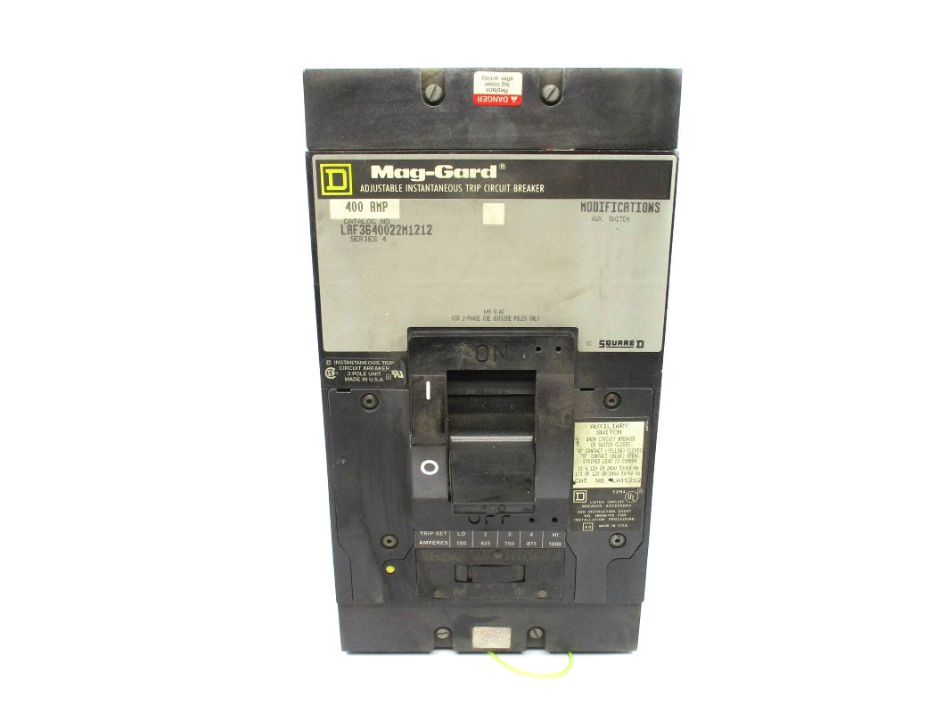 SQUARE D LAF3640022M1212 SER. 4 600VAC 400A NSNP