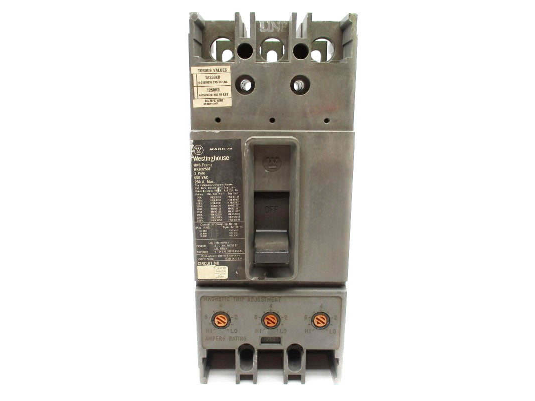 WESTINGHOUSE HKB3250F 600VAC 250A UNMP