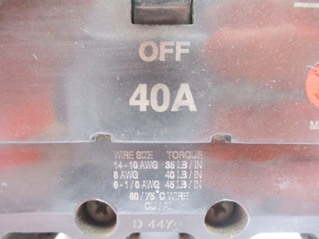 GENERAL ELECTRIC TEY340 240VAC 40A (AS PICTURED) UNMP