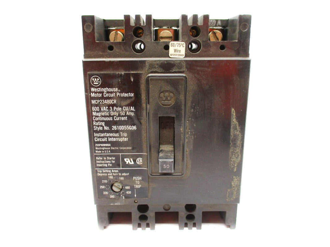 WESTINGHOUSE MCP23480CR 600VAC 50A UNMP