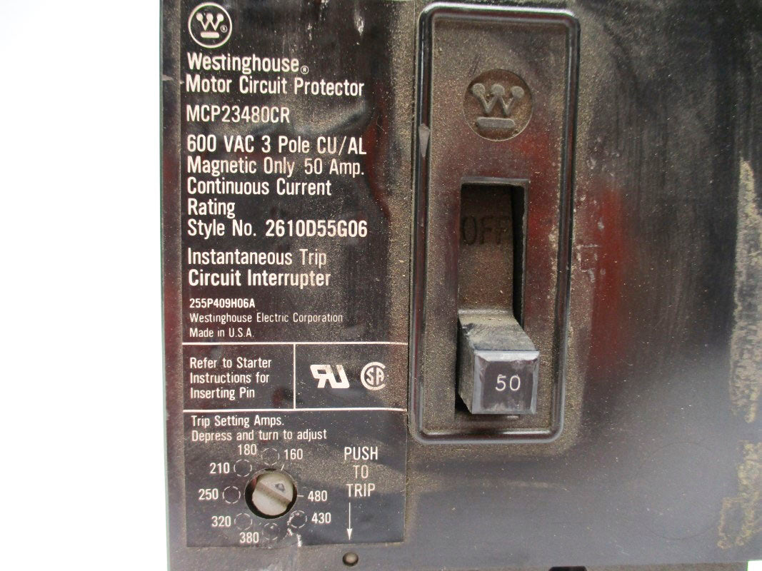 WESTINGHOUSE MCP23480CR 600VAC 50A UNMP