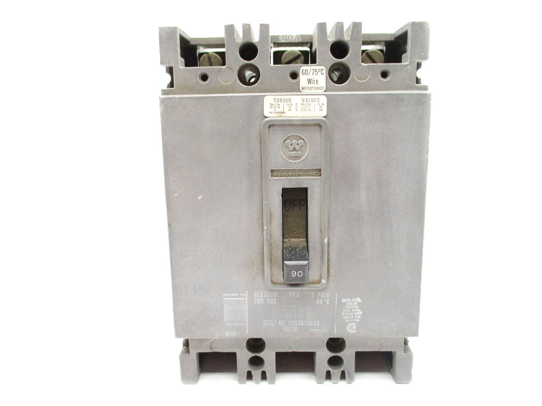 WESTINGHOUSE HFB3090L 600VAC 90A UNMP
