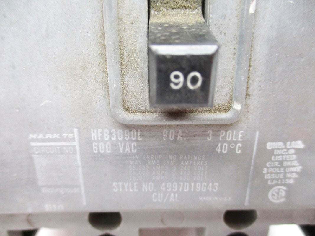 WESTINGHOUSE HFB3090L 600VAC 90A UNMP