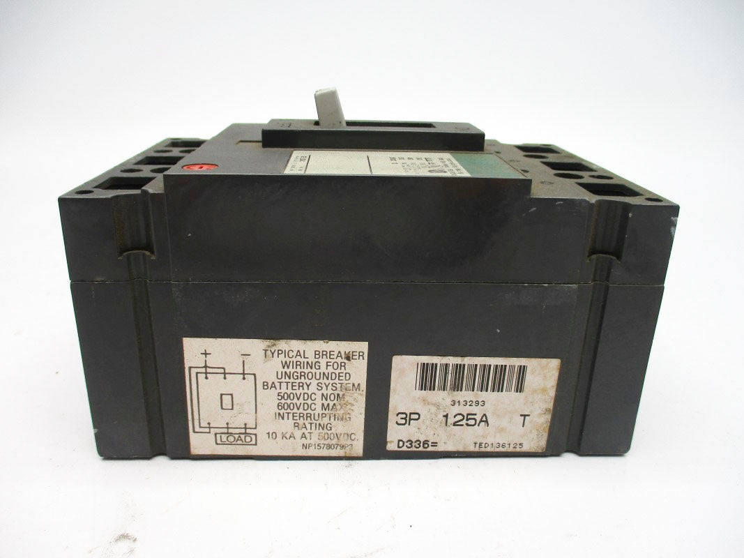 GENERAL ELECTRIC TED136125 600VAC 125A UNMP