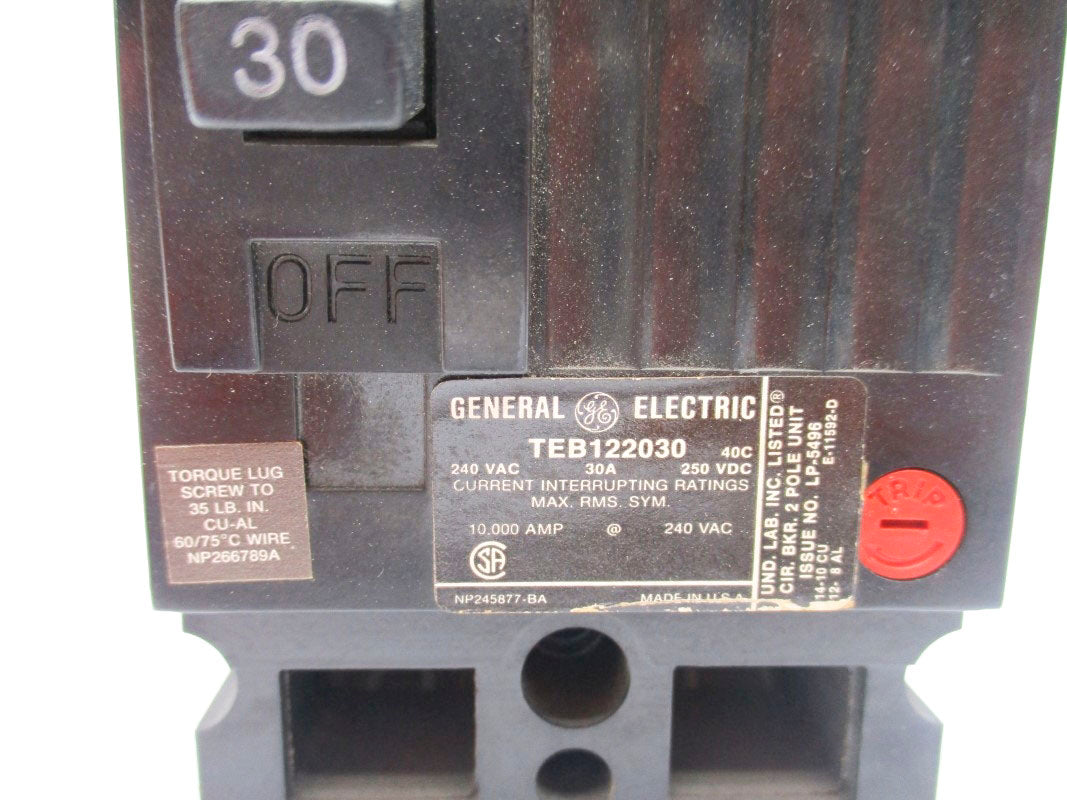 GENERAL ELECTRIC TEB122030 240VAC 30A UNMP