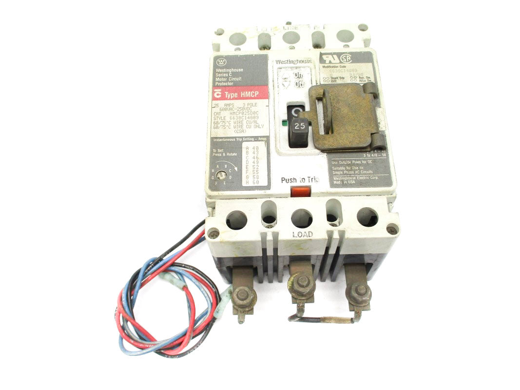 WESTINGHOUSE HMCP025D0C SER. C 600VAC 25A UNMP
