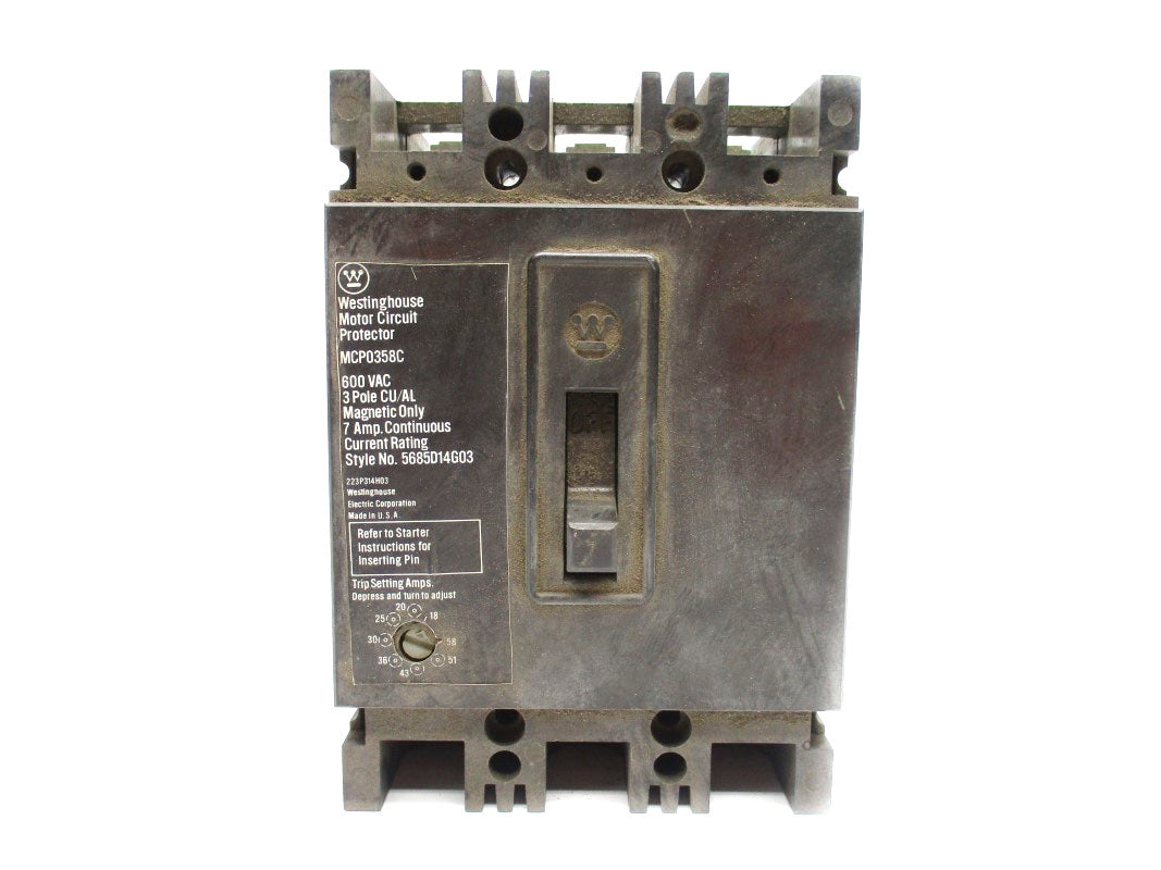WESTINGHOUSE MCP0358C 600VAC 7A UNMP
