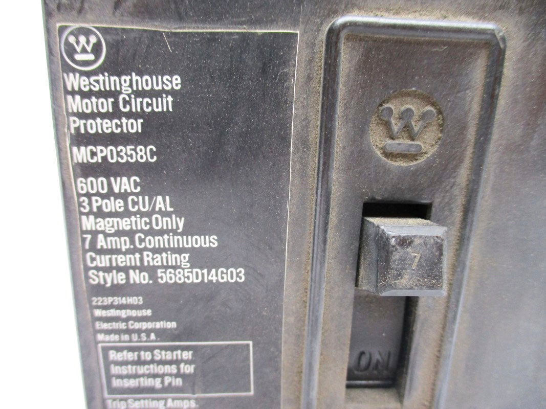 WESTINGHOUSE MCP0358C 600VAC 7A UNMP