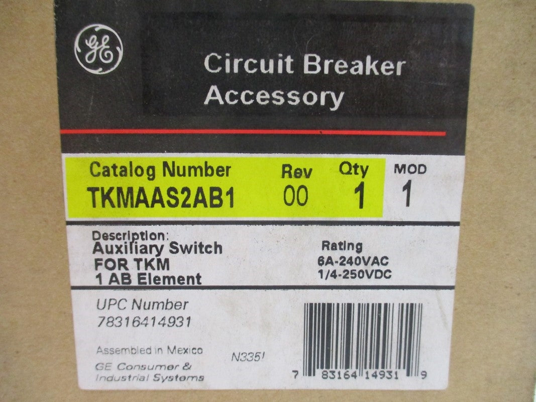 GENERAL ELECTRIC TKMAAS2AB1 240VAC 6A NSMP