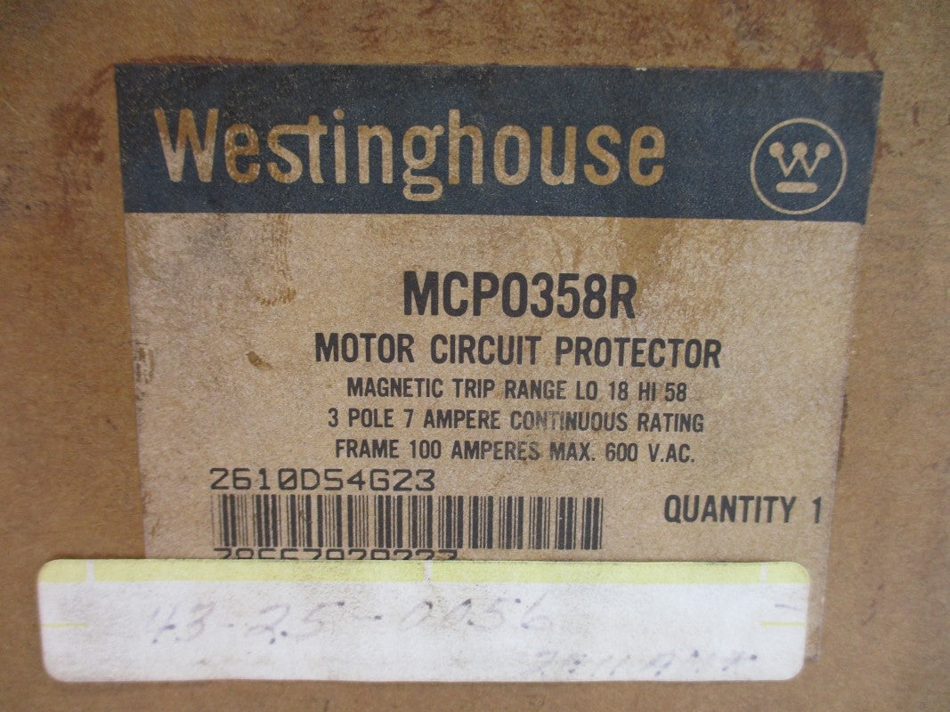 WESTINGHOUSE MCP0358R 600VAC 100A NSMP