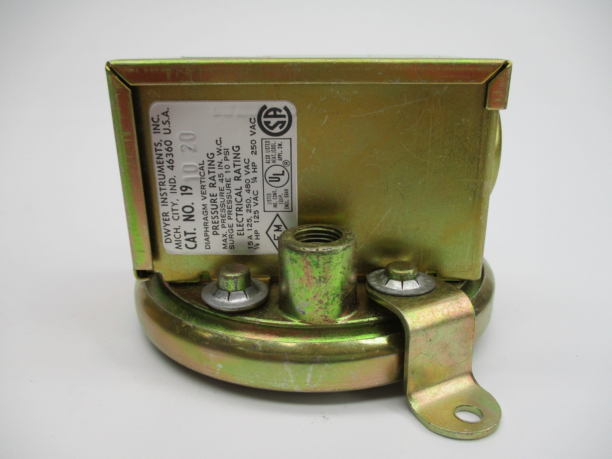 DWYER 1910-20 480VAC 15A 10PSI (BK/WH) NSMP