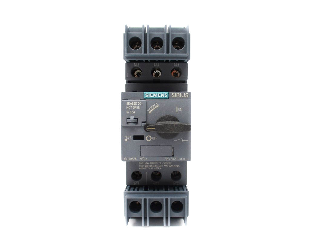 SIEMENS 3RV2821-4CD10 277VAC 22A NSNP