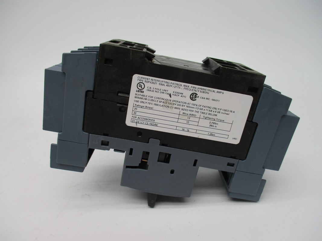 SIEMENS 3RV2821-4CD10 277VAC 22A NSNP