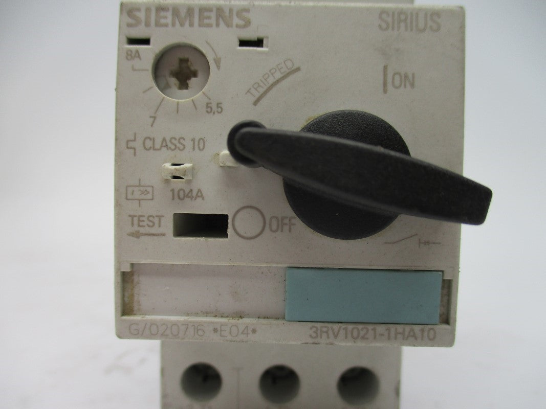 SIEMENS 3RV1021-1HA10 690V 5.5-8A UNMP