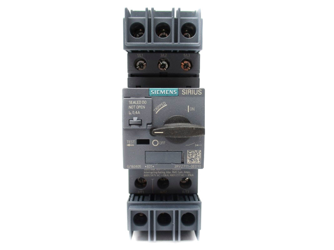 SIEMENS 3RV2711-0ED10 277VAC 0.4A NSNP