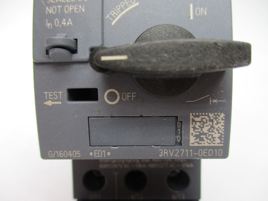 SIEMENS 3RV2711-0ED10 277VAC 0.4A NSNP