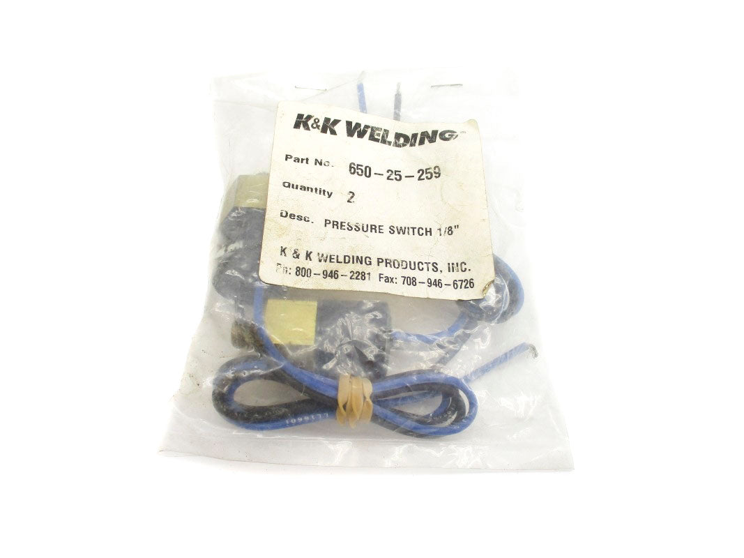 K&K WELDING 650-25-259 1/8" (PKG OF 2) NSMP
