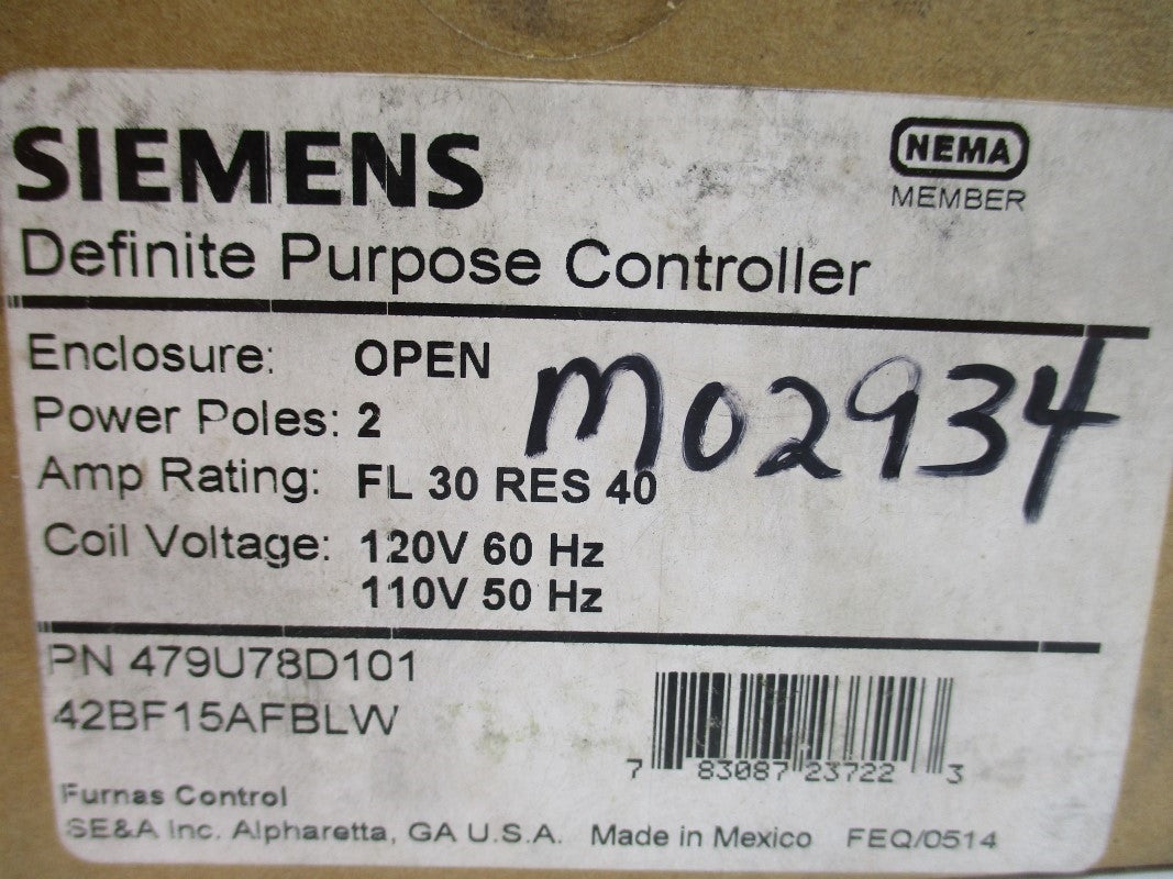 SIEMENS 42BF15AFBLW 110/120V 40A NSMP