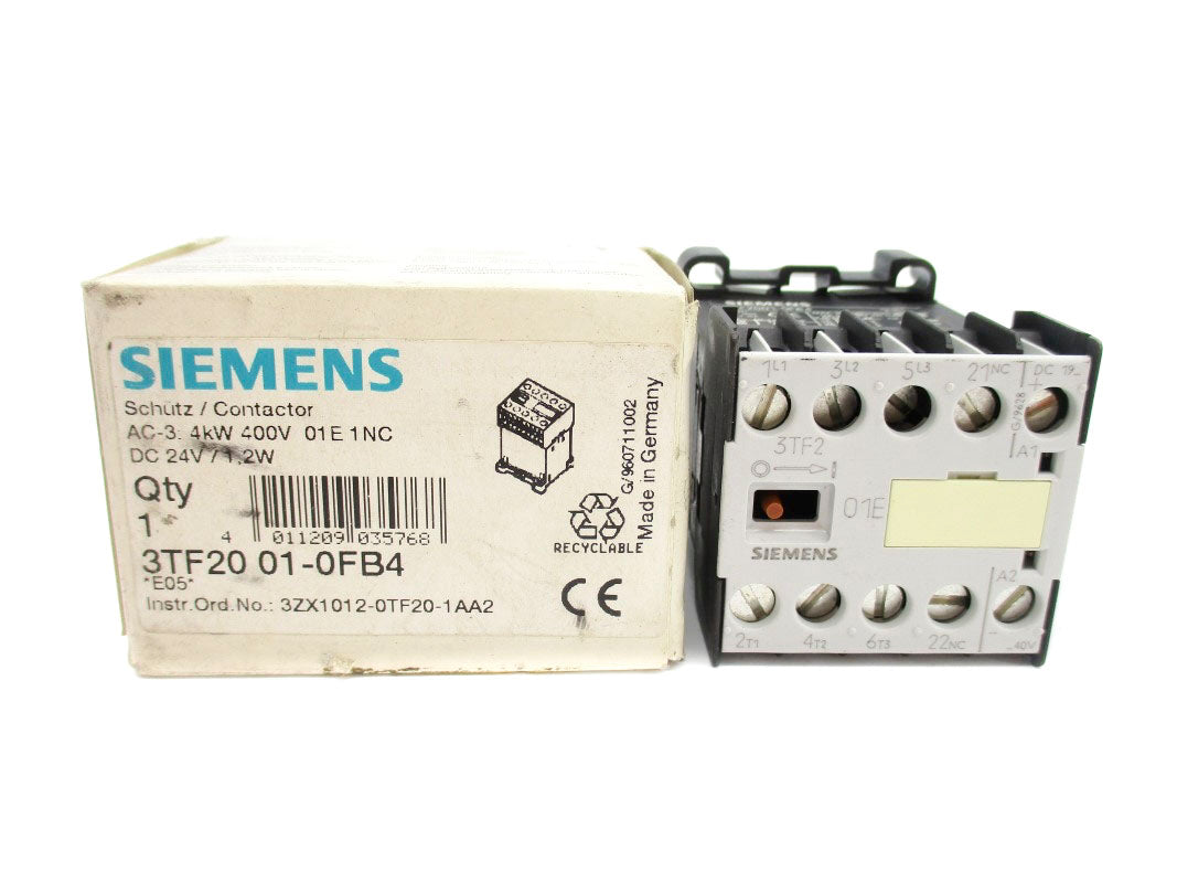 SIEMENS 3TF2001-0FB4 24VDC 16A NSMP