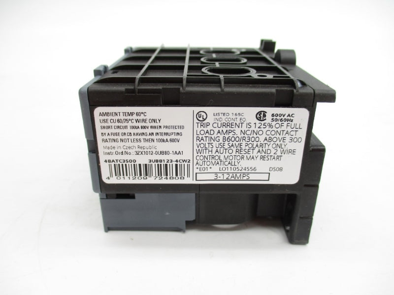 SIEMENS 48ATC3S00 600VAC 3-12A NSMP