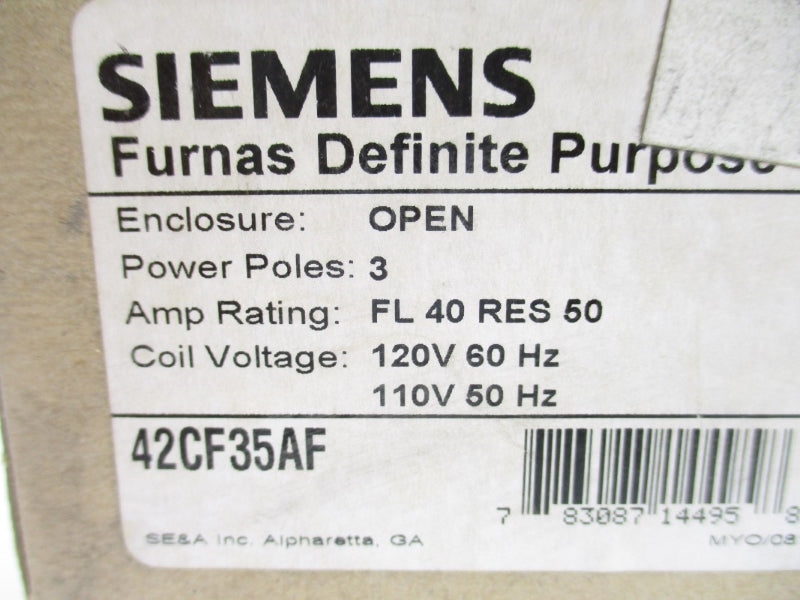 SIEMENS 42CF35AF 110/120V 50A NSMP