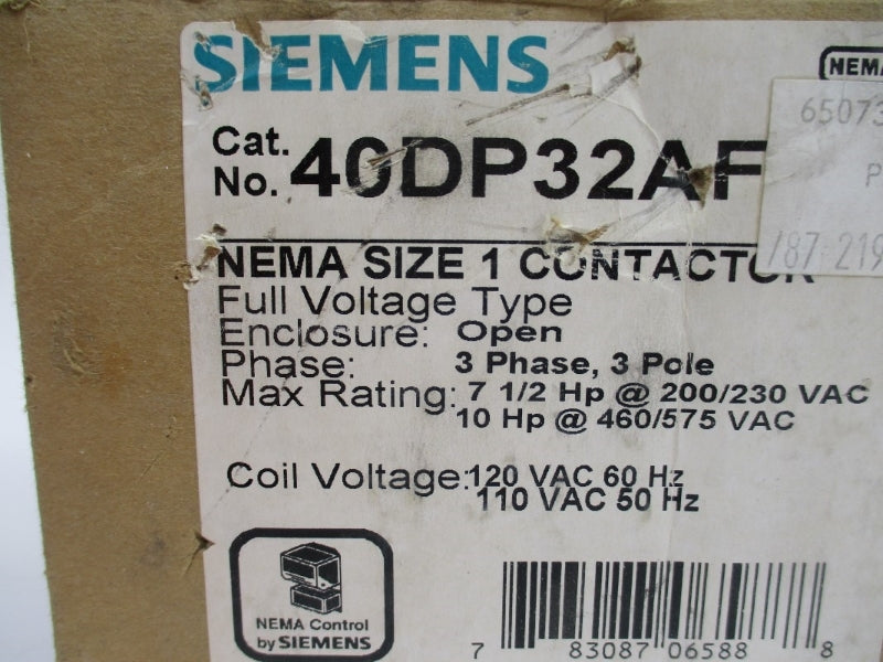 SIEMENS 40DP32AF 110/120V 27A NSMP