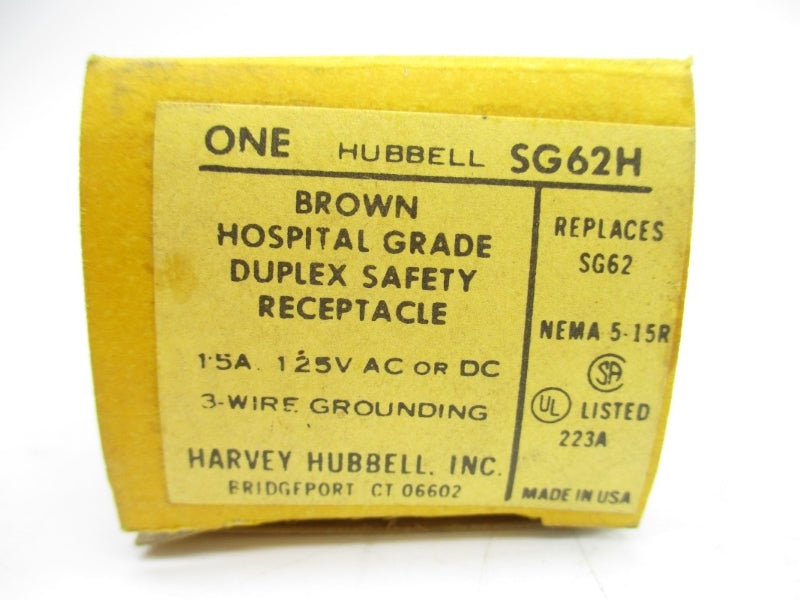 HUBBELL SG62H 125VAC/DC 15A NSMP