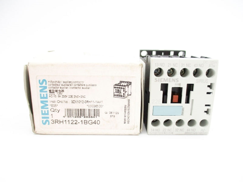 SIEMENS 3RH1122-1BG40 125VDC 10A NSMP