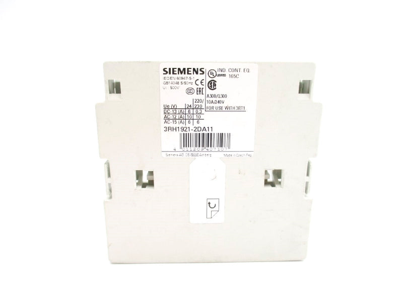 SIEMENS 3RH1921-2DA11 240V 10A NSNP