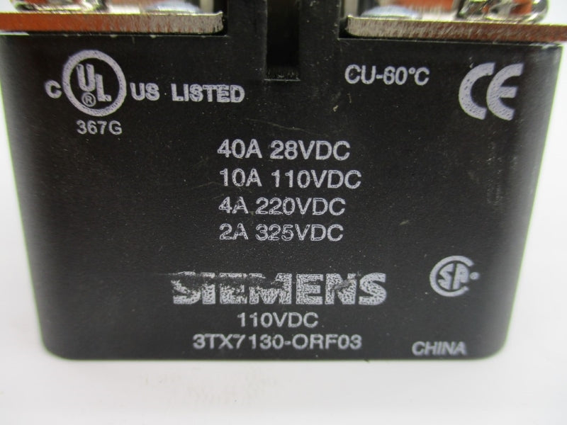 SIEMENS 3TX7130-0RF03 110VDC 10A NSNP