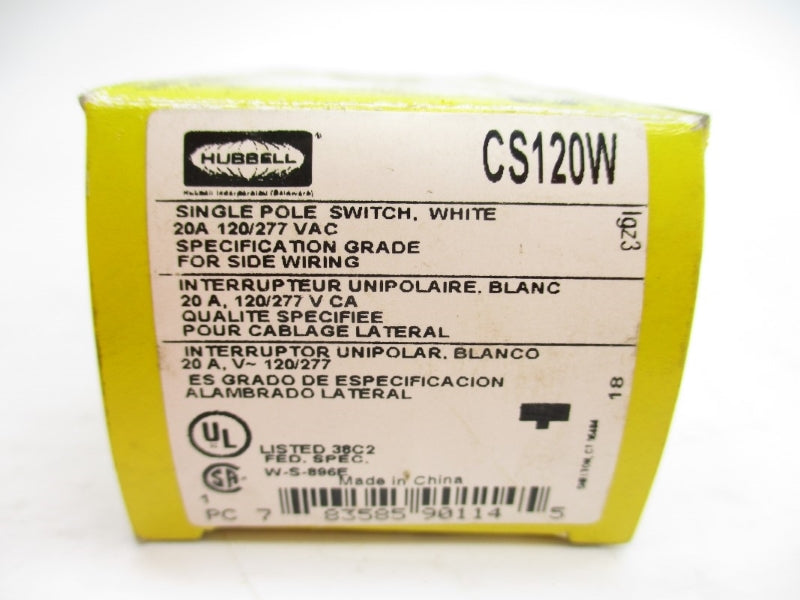 HUBBELL CS120W 120/277VAC 20A NSMP