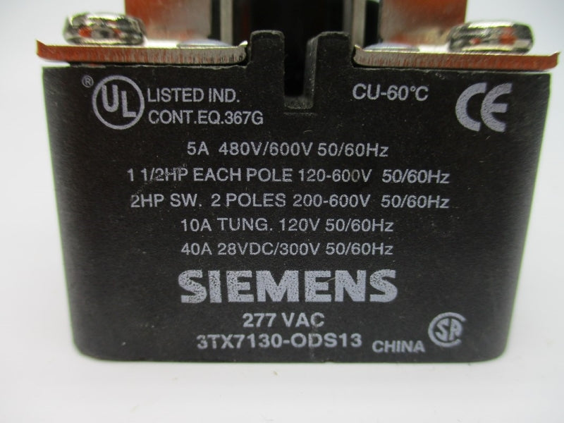 SIEMENS 3TX7130-0DS13 277VAC 40A NSNP