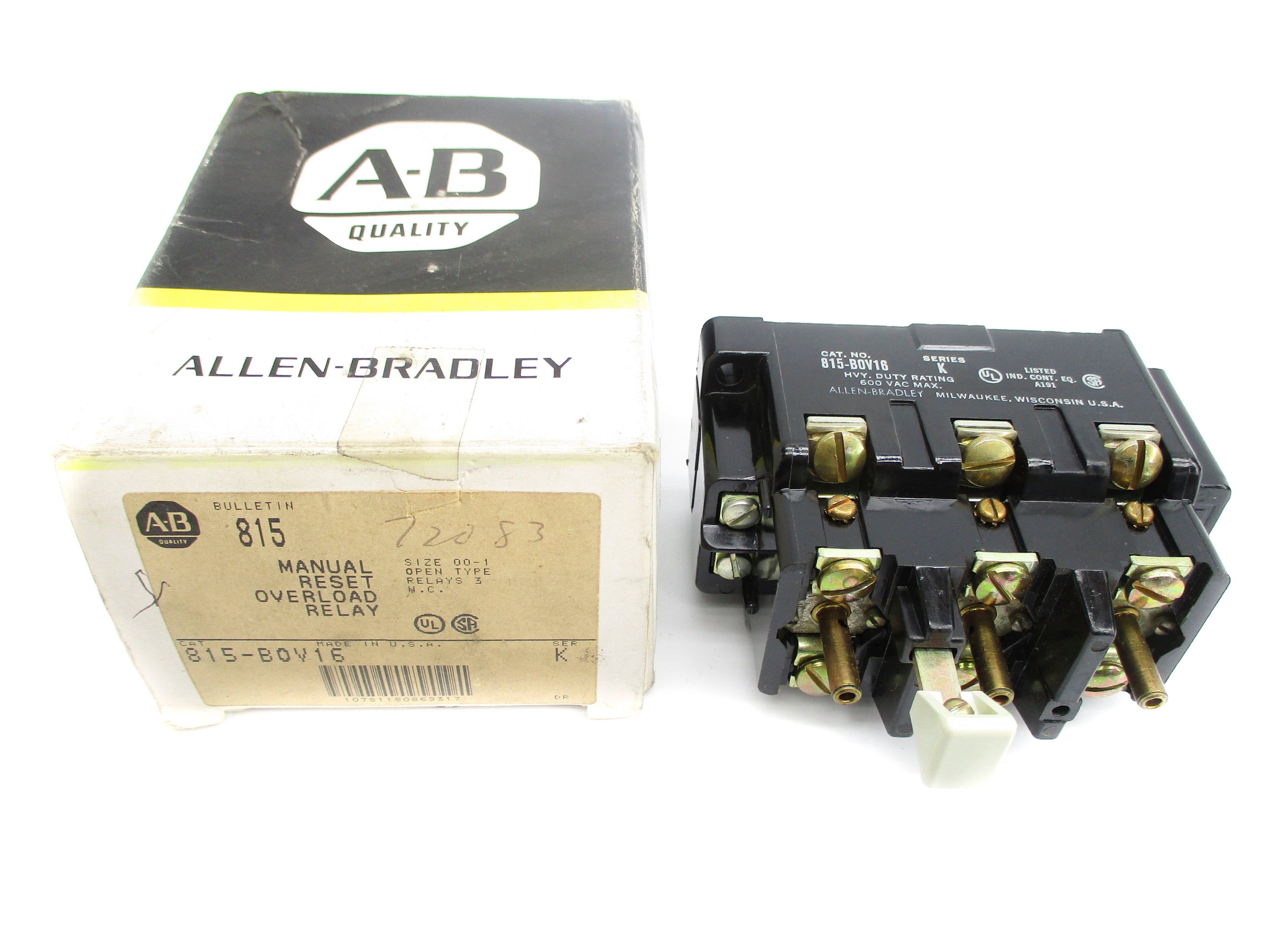 INDUSTRIAL SPARE PART 815-B0V16 SER. K 600V (BK/YL) NSMP