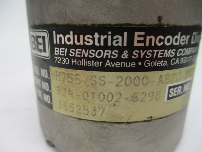 BEI H25E-SS-2000-ABZC-8830-LED-SM18-S 924-01002-6298 5VDC UNMP