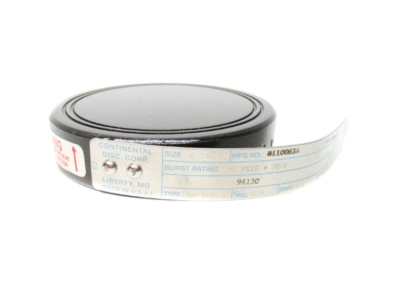 CONTINENTAL DISC 8110063A 90PSI 72'F 2" NSNP