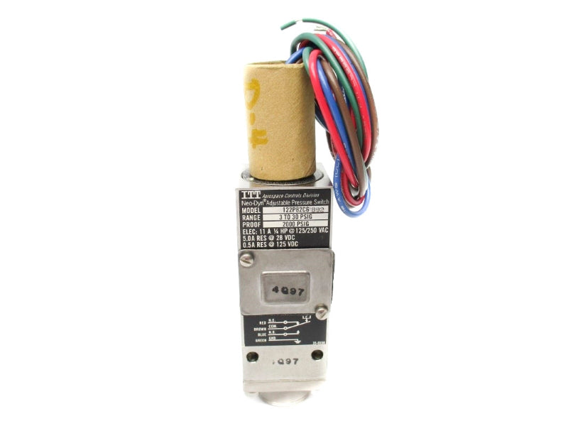 ITT 122P82C6892 125/250VAC 11A 3-30PSI NSNP