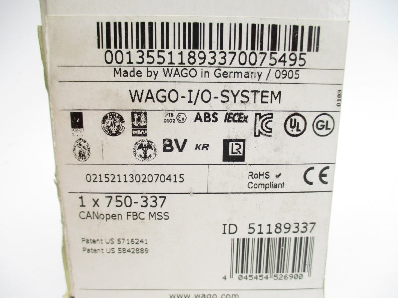 WAGO 750-337 24VDC NSMP