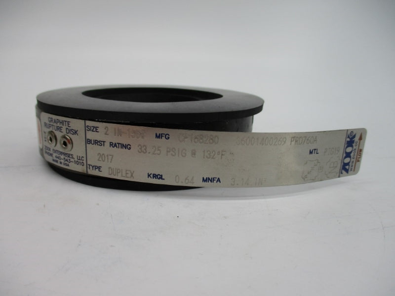ZOOK ENTERPRISES CF168280 33.25PSI 132'F 2" NSMP