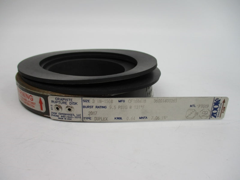 ZOOK ENTERPRISES CF168418 9.5PSI 131'F 3" NSMP